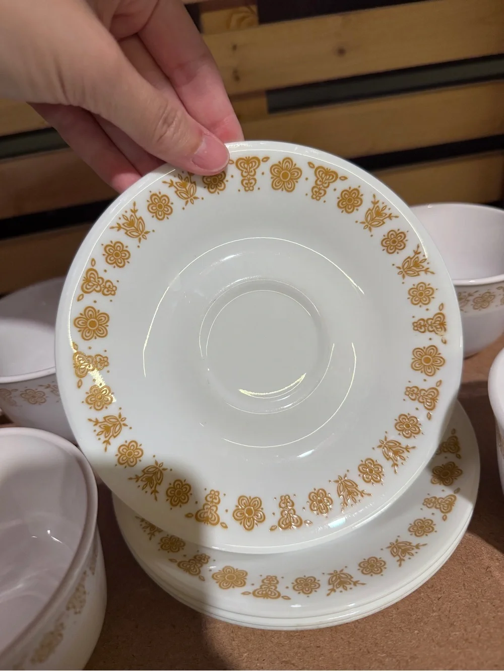 Corelle Butterfly Gold Tea Cups and Saucers 8 pieces